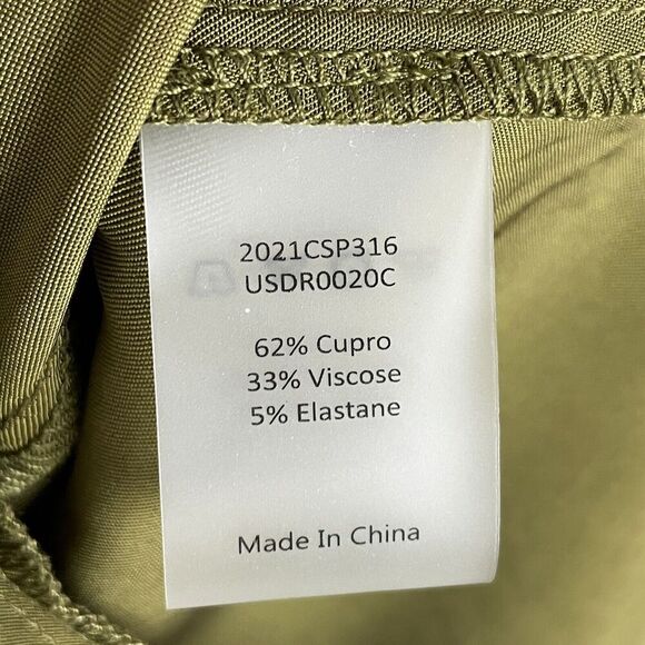 NWT‎ Universal Standard Women's Cupro Rubicon Shirt Dress in Military Olive 2XS - Picture 5 of 6